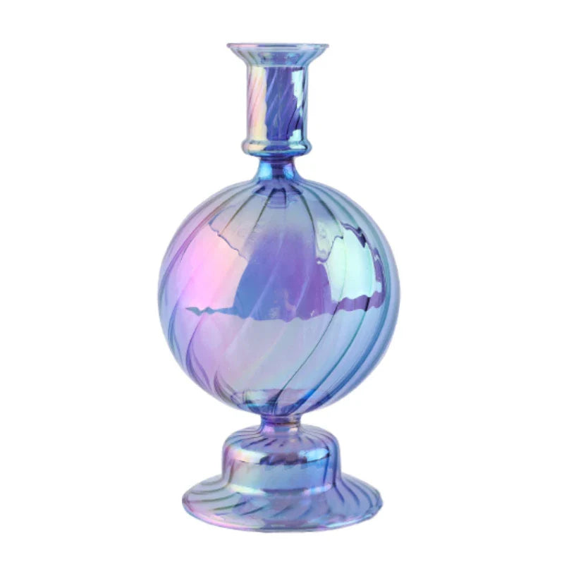 Floriddle Retro Candlesticks Taper Candle Holders Tall Candlesticks Decoration Party Glass Vase Home Decor Wedding Decoration