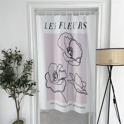 Nordic Door Curtains Short Kitchen Curtain Bedroom Doorway Partition One Piece Noren Office Decorative Drapes