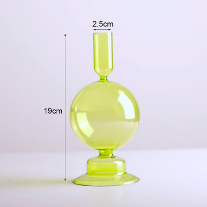 Romantic Glass Candle holder candlelight dinner Nordic Candlestick Wedding centerpieces  Birthday living room home decor
