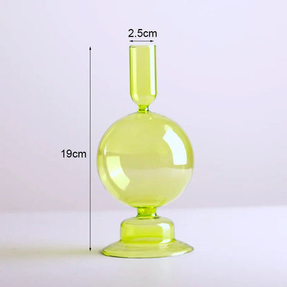 Romantic Glass Candle holder candlelight dinner Nordic Candlestick Wedding centerpieces Bougeoir Birthday living room home decor