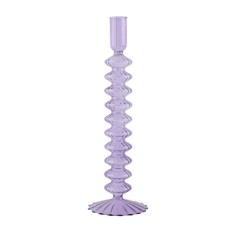 Glass Candle Holders Nordic Decor Taper Candle Holder Candlesticks for Home Wedding Room Decoration Party Vase Home Decor