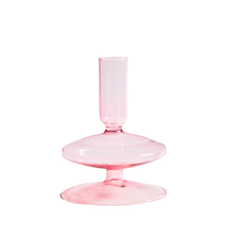 Taper Candle Holders Glass Candlesticks for Home Wedding Table Decoration Glass Vase Table Bookshelf Candles Stand