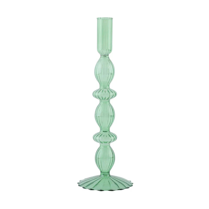 Glass Candle Holders Nordic Decor Taper Candle Holder Candlesticks for Home Wedding Room Decoration Party Vase Home Decor