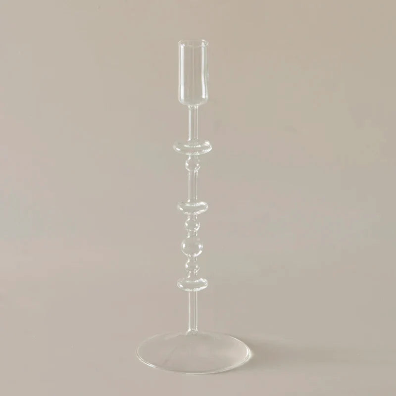 Slim Candlestick Holder Glass Candle Holders Home Decor Glass Table Candle Stand Holder Creative Decoration Ornament