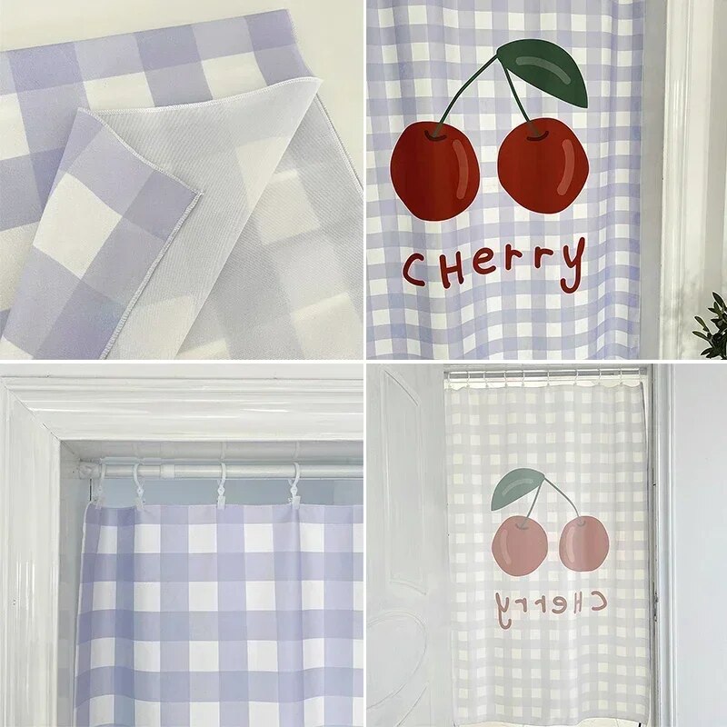 Ins Door Curtain for Bedroom Living Room Kitchen Nordic Half Partition Curtains Printed Noren Hanging Cortinas Home Decor