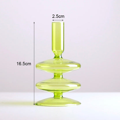 Romantic Glass Candle holder candlelight dinner Nordic Candlestick Wedding centerpieces  Birthday living room home decor
