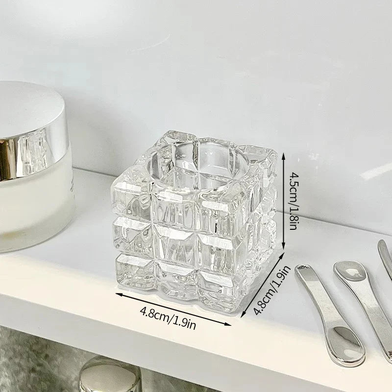 Transparent Glass Candle Holder Nordic Candlesticks Vertical Aromatherapy Candlestick Holder Wedding Home Desktop Decoration