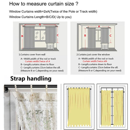 French Lace Tulle Curtain, Sling Tassel Special Design Beige Curtain For Bedroom Living Room, Window Curtain, Door Curtain