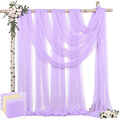 Wedding Arch Draping Fabric Wedding Drapes Drapes for Backdrop Sheer Fabric Drapes Decorations Curtains Reception Ceremony Party
