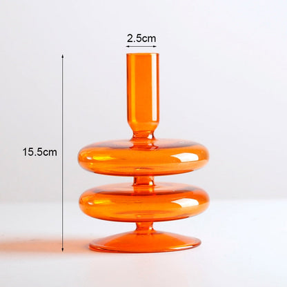 Romantic Glass Candle holder candlelight dinner Nordic Candlestick Wedding centerpieces  Birthday living room home decor