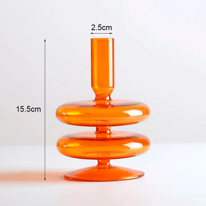 Romantic Glass Candle holder candlelight dinner Nordic Candlestick Wedding centerpieces Bougeoir Birthday living room home decor
