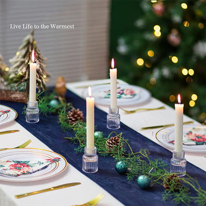 Ikeehome  10/20PCS Transparent Cone Candlestick Bulk Used for Table Centers, Christmas, Halloween, Wedding Parties