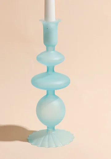 1pc Matte Glass Candle Holders Home Decoration Candlestick Birthday Candle Holder Dining Table Decoration Candle Home Decore