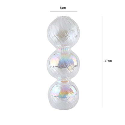 1pc Floriddle Glass Vases Nordic Candlestick Wedding Decoration Christmas Decoration Candle Stick Holder Home Decor Flower Vase
