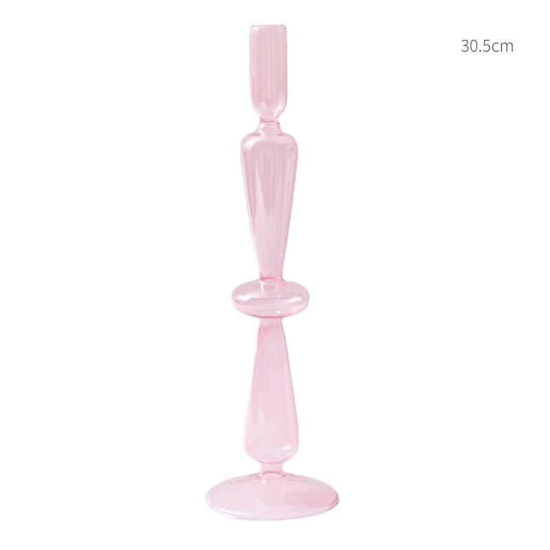 European Candle Holder Glass Candlestick Home Decoration Wedding Decoration Candle Stick Holder Nordic Home Decor