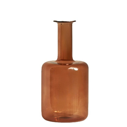 1pc Modern Decorative Bud Vase Flower Vases Nordic Vase Office Bedroom Bottle Vase Candlestick Holder Glass Vase for Home Decor
