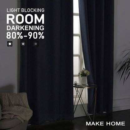 2 Pcs Gradient Color Balckout Curtains for Bedroom Living Room Kitchen Modern Curtains Treatment Blinds Custom Made