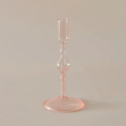 Slim Candlestick Holder Glass Candle Holders Home Decor Glass Table Candle Stand Holder Creative Decoration Ornament