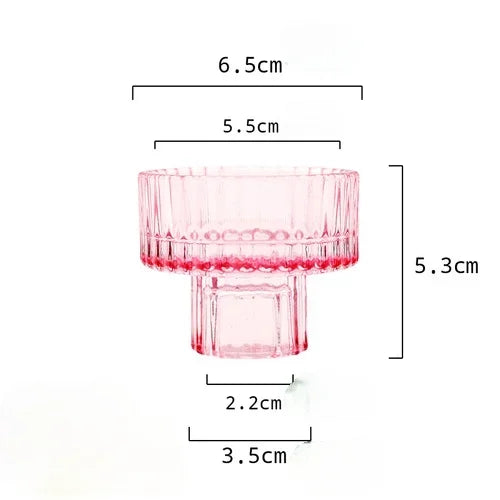 Red Mini Glass Candle Holders Taper Candle Stand Small Tealight Candle Holder Candlestick Holder Christmas Decor Green Glass