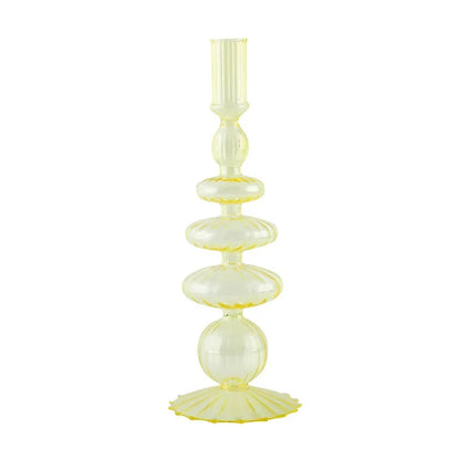 Glass Candle Holders Nordic Decor Taper Candle Holder Candlesticks for Home Wedding Room Decoration Party Vase Home Decor