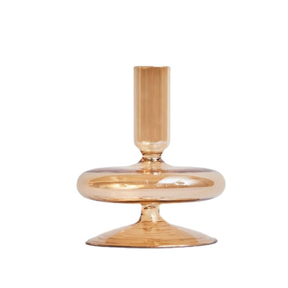 Taper Candle Holders Glass Candlesticks for Home Wedding Table Decoration Glass Vase Table Bookshelf Candles Stand