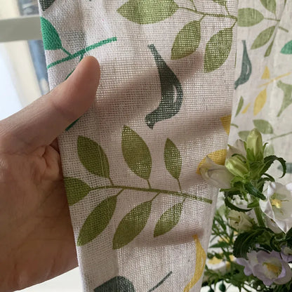 American curtains short curtain semi-blackout cotton linen pastoral bay window kitchen curtains for bedroom занавески