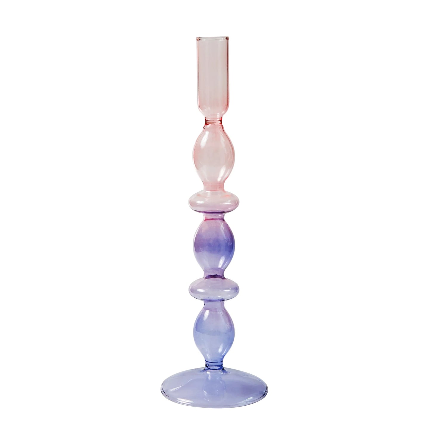 Lilac Glass Candlesticks Candle Holders Wedding Table Centerpieces Nordic Home Decoration Christmas Gift Glass Candle Holder