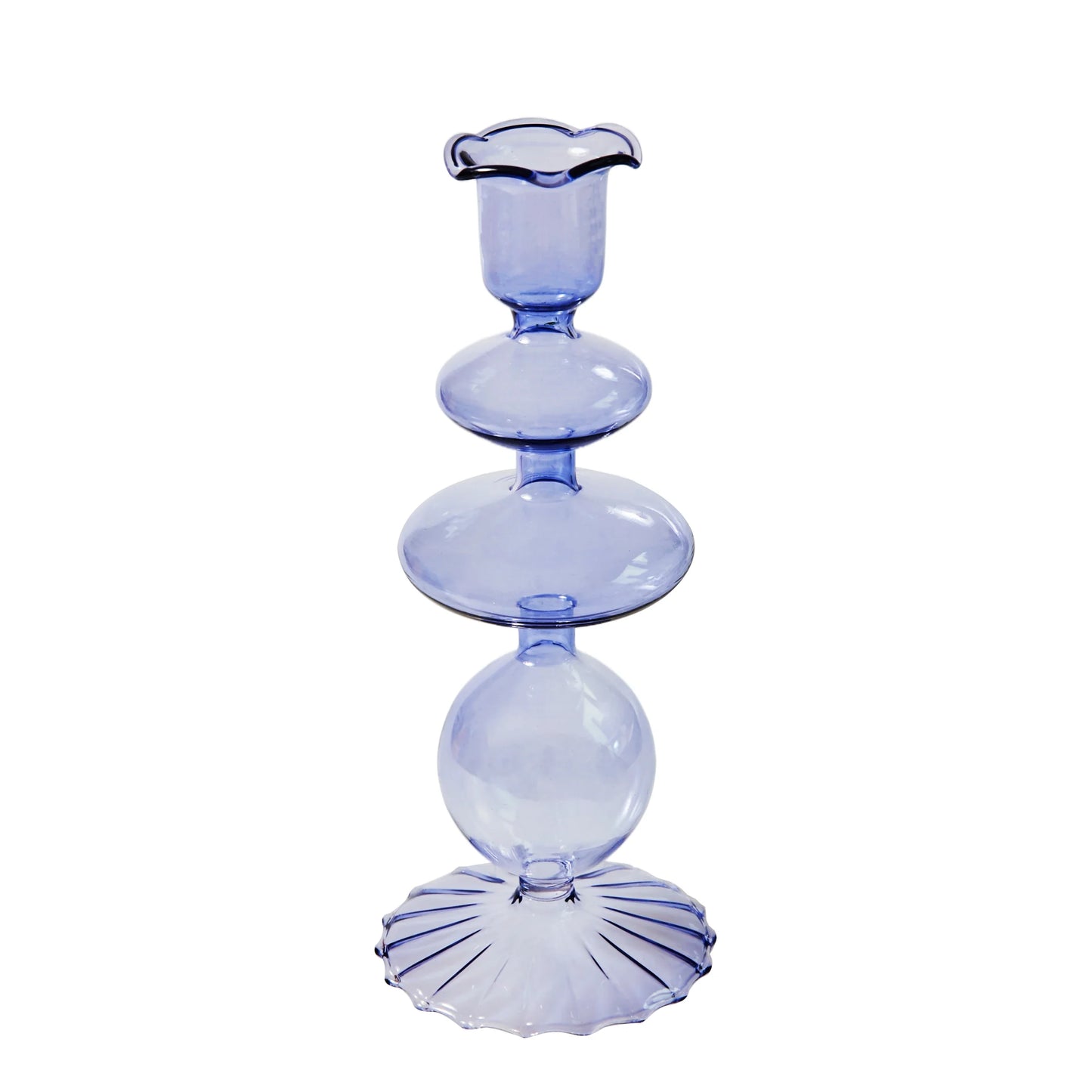 Lilac Candle Holders Glass Candlestick holder for Wedding Table Centerpieces Nordic Vase Home Decoration Gift