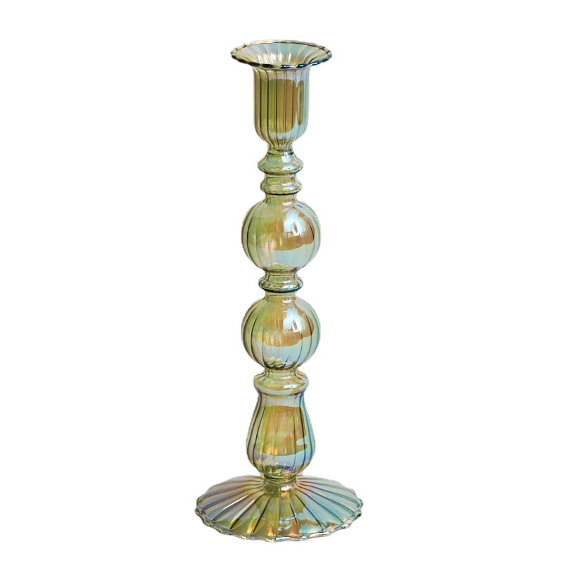 Retro Candlesticks Taper Candle Holders Tall Candlesticks Decoration Party Glass Vase Home Decor Wedding Decoration