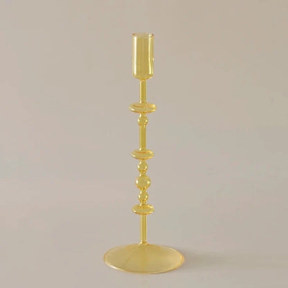 Slim Candlestick Holder Glass Candle Holders Home Decor Glass Table Candle Stand Holder Creative Decoration Ornament