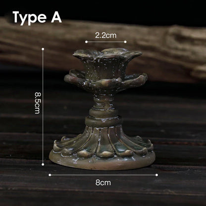 Retro Candlestick Resin Candle Holder Home Decor Candle Holders Sticks Antique Photography Props