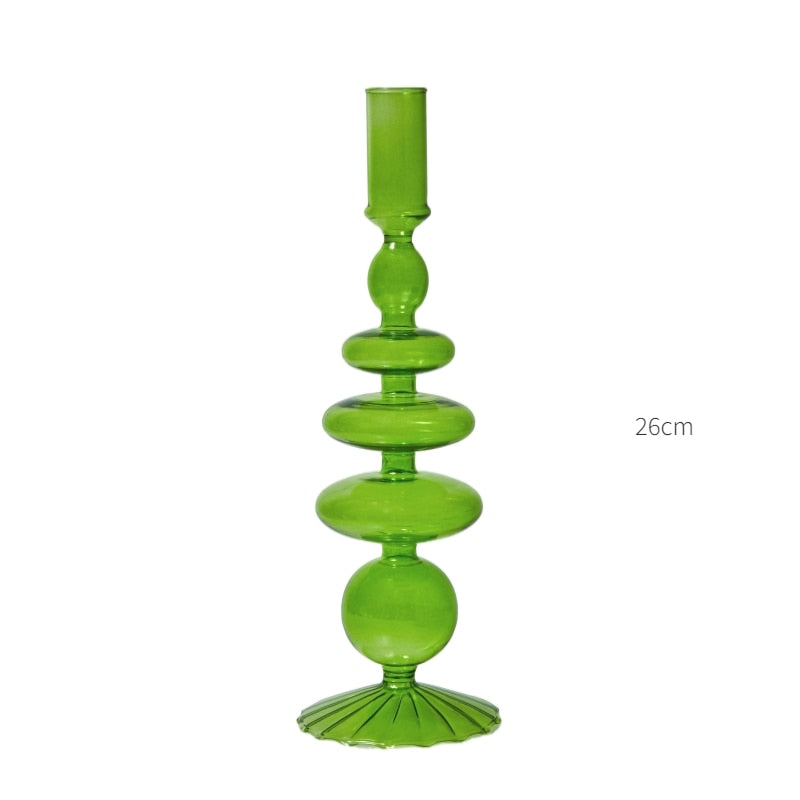 European Candle Holder Glass Candlestick Home Decoration Wedding Decoration Candle Stick Holder Nordic Home Decor