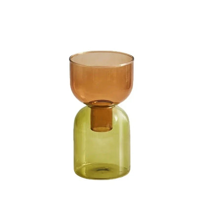 Glass Candle Holder Candles Stand Home Decor Terrarium Hydroponic Plant Flower Vase Decorative Bottle Bowl Container