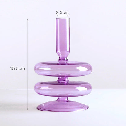 Romantic Glass Candle holder candlelight dinner Nordic Candlestick Wedding centerpieces  Birthday living room home decor