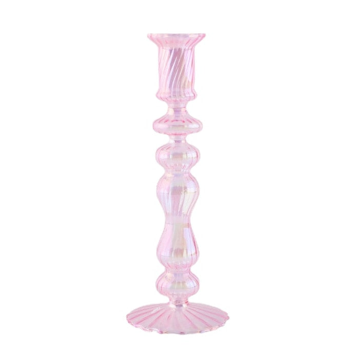 Retro Candlesticks Taper Candle Holders Tall Candlesticks Decoration Party Glass Vase Home Decor Wedding Decoration