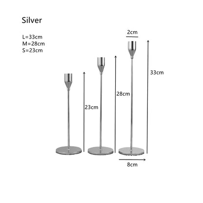 European Style Metal Candle Holders Simple Golden Wedding Decoration Bar Party Living Room Decor Home Decor Candlestick