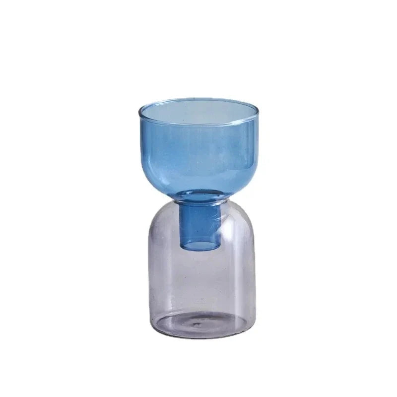 Glass Candle Holder Candles Stand Home Decor Terrarium Hydroponic Plant Flower Vase Decorative Bottle Bowl Container