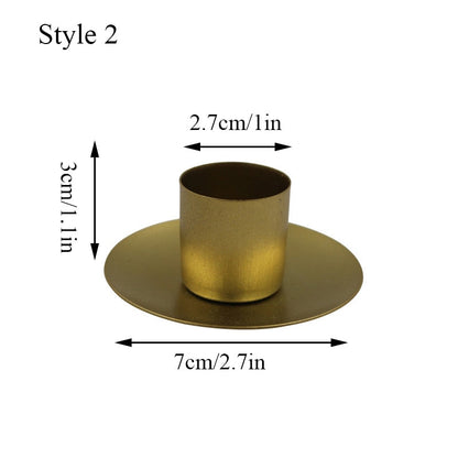Creative Candle Holder Home Decor Metal Candlestick Retro Desktop Ornaments Indoor Wrought Iron Wedding Adornment Bougeoir
