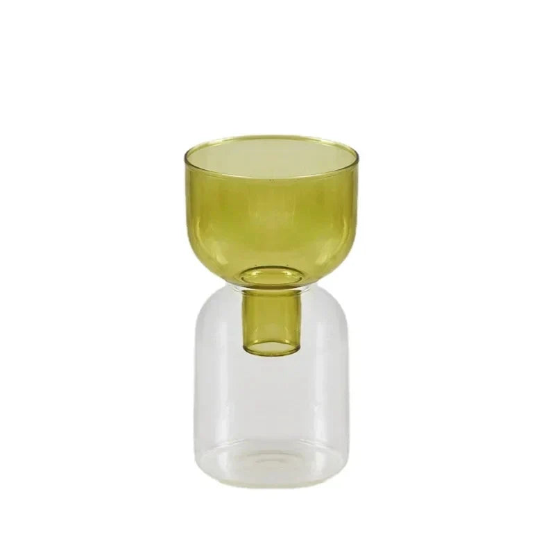Glass Candle Holder Candles Stand Home Decor Terrarium Hydroponic Plant Flower Vase Decorative Bottle Bowl Container