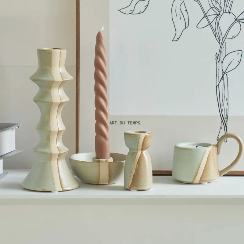 Ceramic Candlestick Nordic Candle Holder Candlestick Candle Home Decoration Candle Holders Wedding Decoration