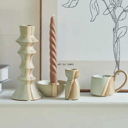 Ceramic Candlestick Nordic Candle Holder Candlestick Candle Home Decoration Candle Holders Wedding Decoration