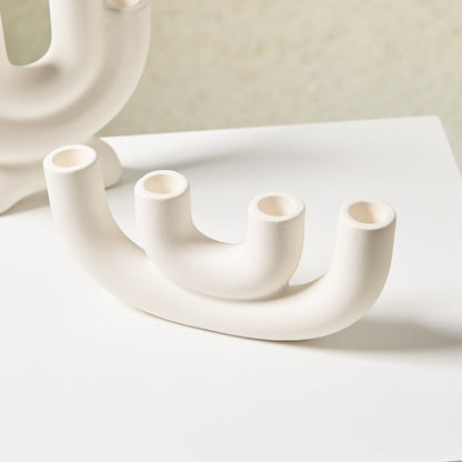 1PC Candlestick Holder Ceramic Ornament Photography Home Decoration Candle Holder Nordic Home Decor Ceramic Candelabra