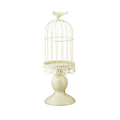 Retro Bird Cage Candle Holder Metal Iron Art Candlestick Luxury Romantic Wedding Party Home Tables Centerpieces Decoration Craft