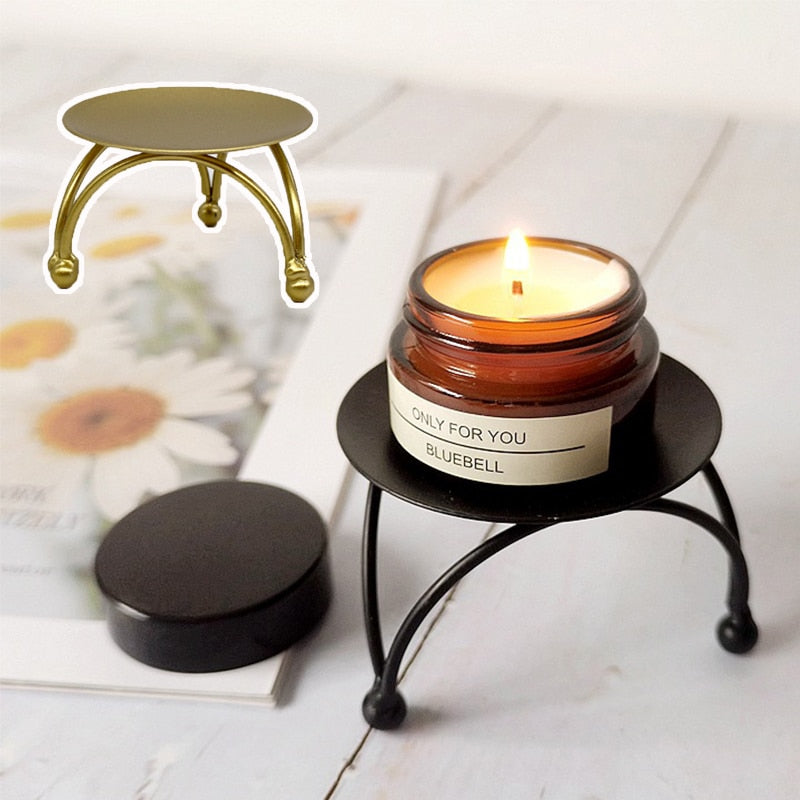 1pcs Iron Plated Candle Holders Pillar Metal Plate For Wedding Party Festival Candlestick Holder Art Gift Home Decoration