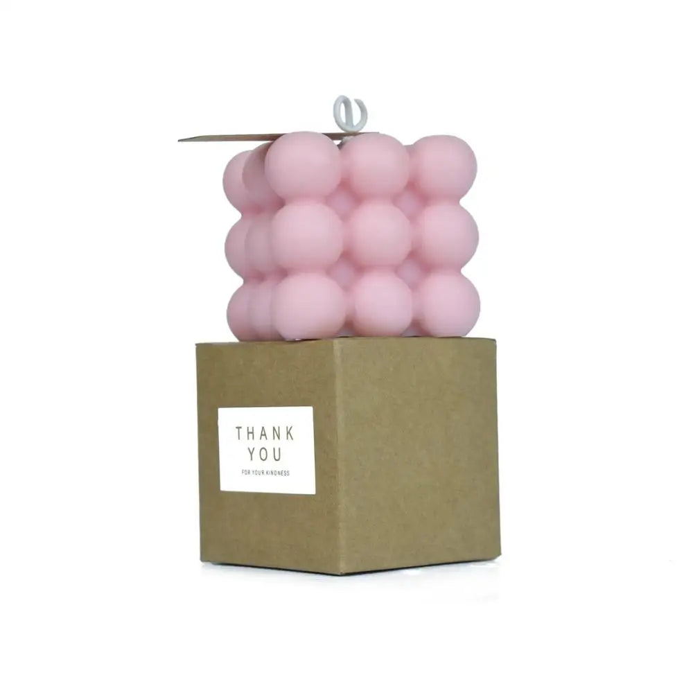 2Inch Bubble Cube Candle Cute Soy Wax Aromatherapy Small Candles scented  relaxing Birthday Gift 1PC