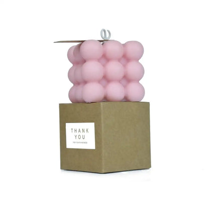 2Inch Bubble Cube Candle Cute Soy Wax Aromatherapy Small Candles scented  relaxing Birthday Gift 1PC