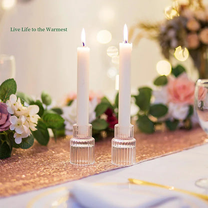 Ikeehome  10/20PCS Transparent Cone Candlestick Bulk Used for Table Centers, Christmas, Halloween, Wedding Parties