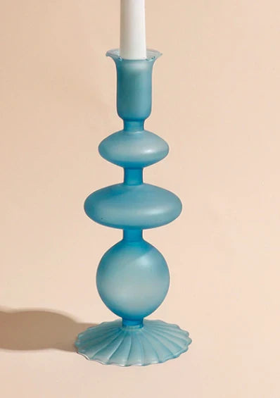 1pc Matte Glass Candle Holders Home Decoration Candlestick Birthday Candle Holder Dining Table Decoration Candle Home Decore
