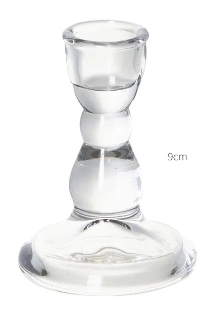 Decorative Crystal Candle Holders for Table Wedding Table Centerpiece Candle Stand Clear Glass Candlestick Holder Home Decor