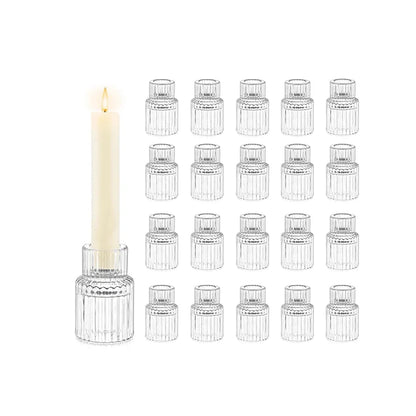 Ikeehome  10/20PCS Transparent Cone Candlestick Bulk Used for Table Centers, Christmas, Halloween, Wedding Parties